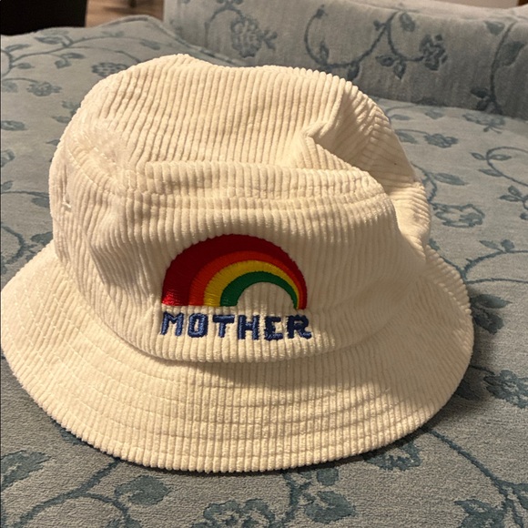 MOTHER Ivory Corduroy Hat with Colorful Arch Design - Picture 1 of 6